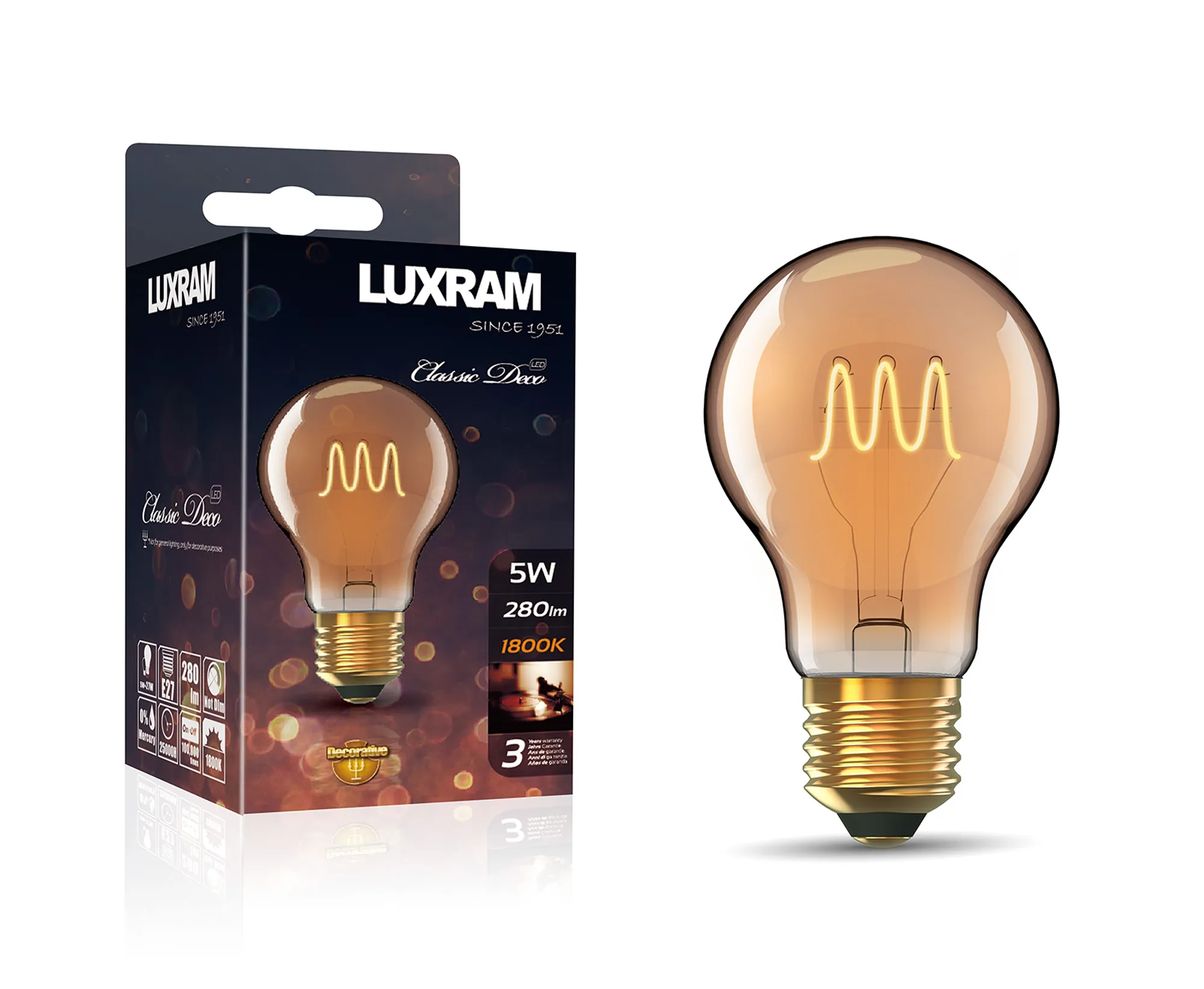 Classic Deco LED Lamps Luxram Vintage